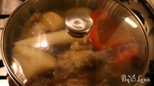 Zeama, traditional chicken soup from Moldova - Step 6