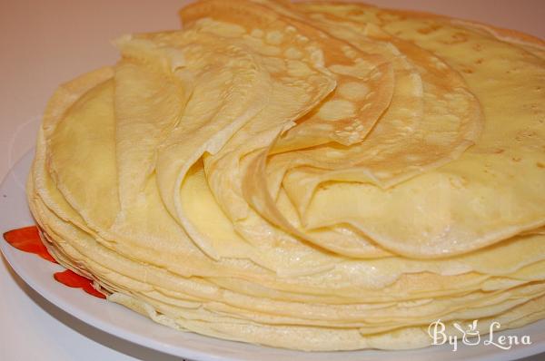 Baked Crepes with Farmers Cheese and Meringue - Step 1