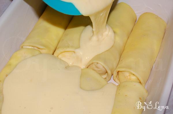 Baked Crepes with Farmers Cheese and Meringue - Step 7
