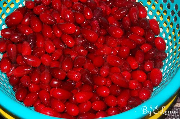 No-Cook Cornelian Cherry Jam - Step 2