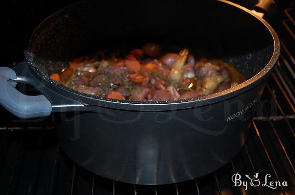 Chicken Rooster Stewed in Red Wine - Step 12