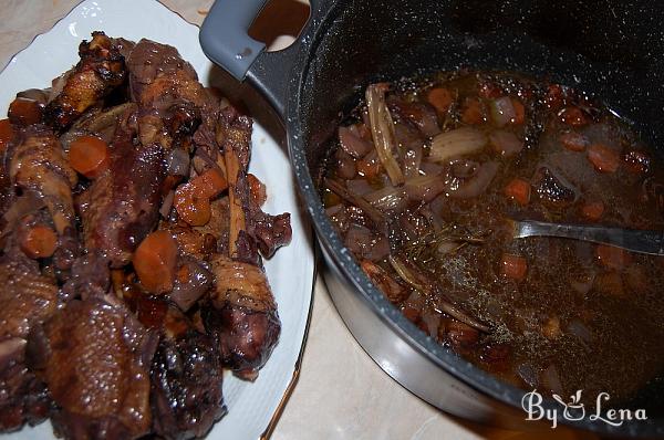 Chicken Rooster Stewed in Red Wine - Step 13