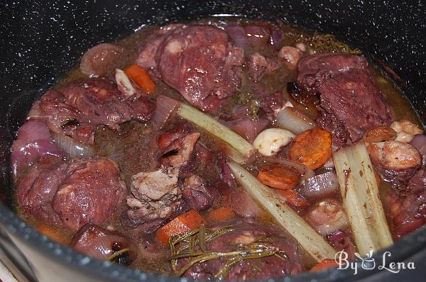 Chicken Rooster Stewed in Red Wine - Step 17