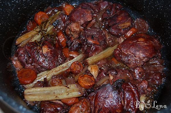 Chicken Rooster Stewed in Red Wine - Step 18