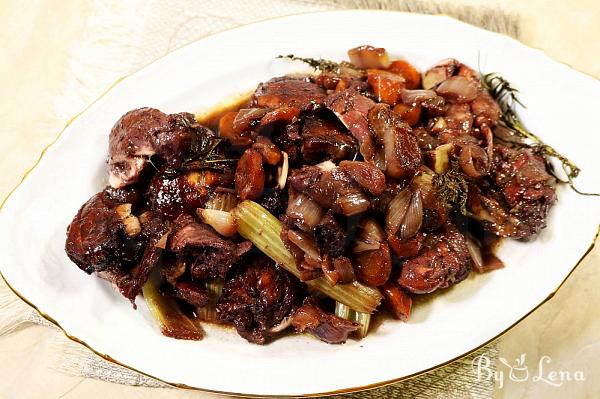 Chicken Rooster Stewed in Red Wine - Step 20