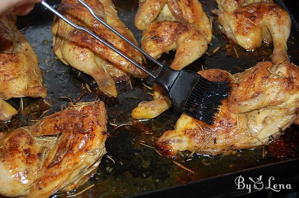 Roasted Poussin with Garlic, Lemon and Rosemary - Step 6