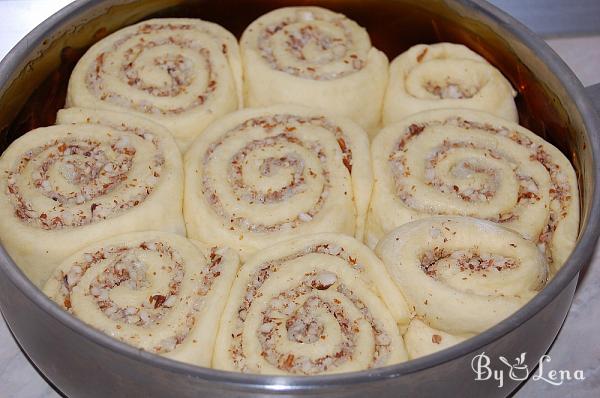 Upside-Down Caramel Sticky Buns with Nuts - Step 11