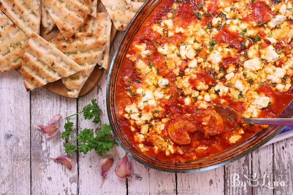 Easy Greek  Shrimp Saganaki