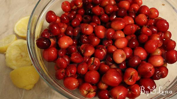 Rose Petals Cherry Jam - Step 1