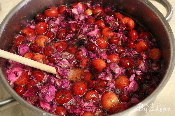 Rose Petals Cherry Jam - Step 5