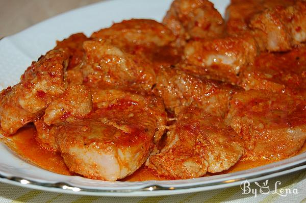 Oven Baked Pork Steak with Garlic and Tomatoes