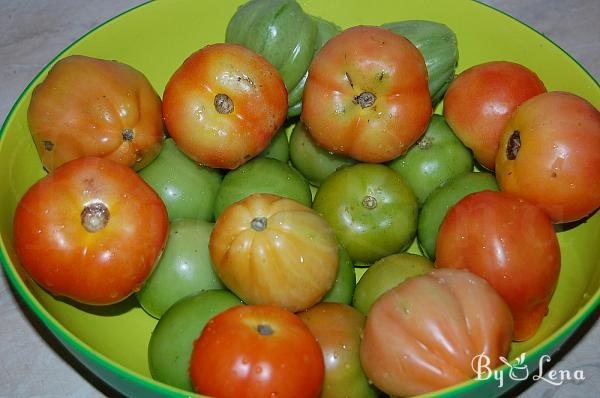 Quick Fermented Green Tomatoes - Step 1