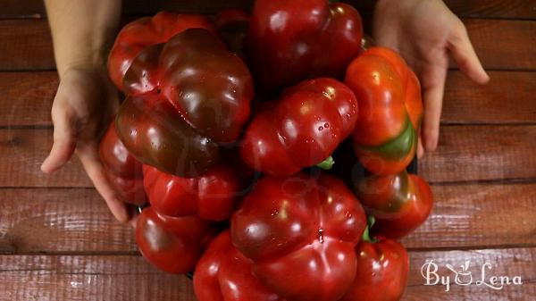 Romanian Pickled Round Peppers in Vinegar - Step 1