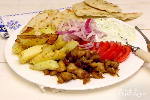 Greek Chicken Gyros Plate - Step 12