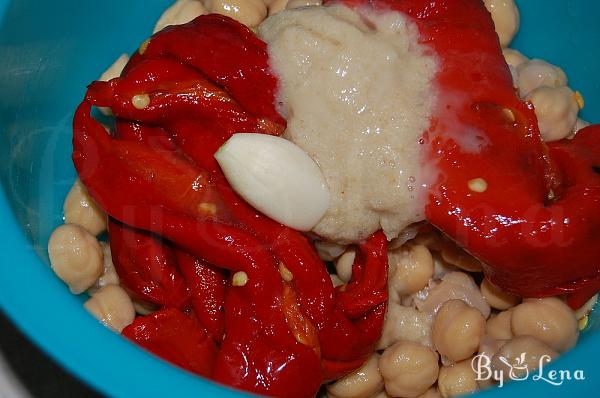 Roasted Pepper Hummus - Step 3