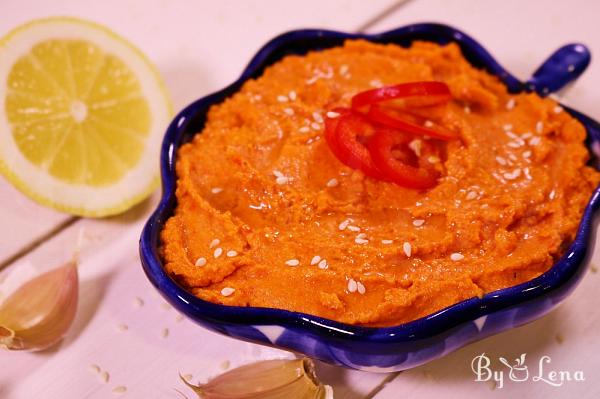 Roasted Pepper Hummus - Step 6