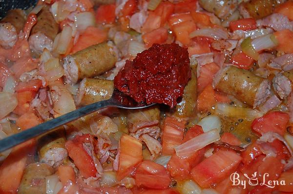 Bean Stew with Sausages and Sour Cream - Step 4