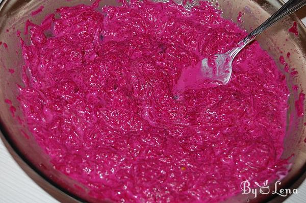 Pickled Herring Canapes with Beet - Step 1