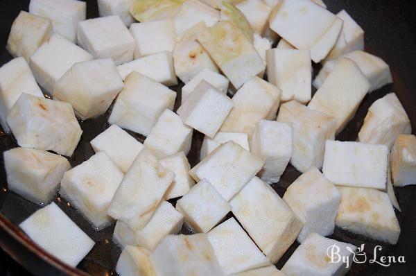 Sauteed Celery Root with Chicken - Step 1