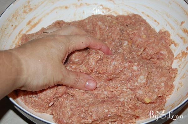 Mici Patties on Bread  - Step 1