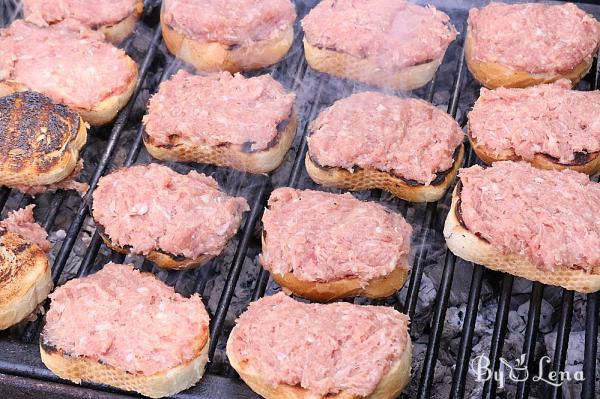 Mici Patties on Bread  - Step 6