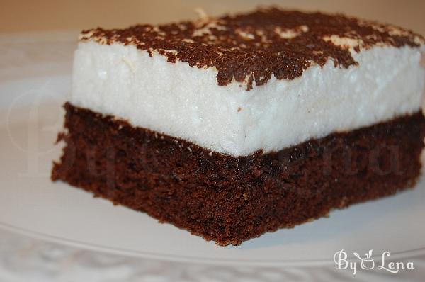 Chocolate Brownie Meringue Cake - Step 14