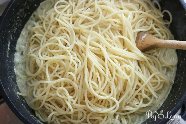 Easy Creamy Chicken Pesto Pasta - Step 10