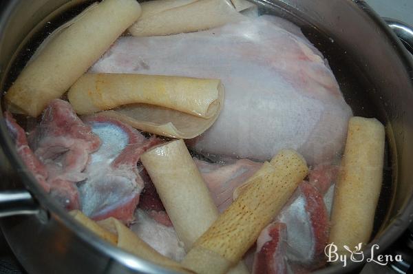 Turkey Meat Jelly - Romanian Piftie - Step 7