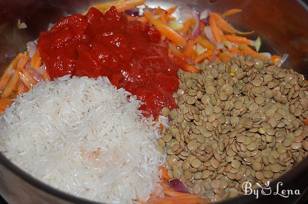 Vegan Lentil Pilaf with Vegetables - Step 2