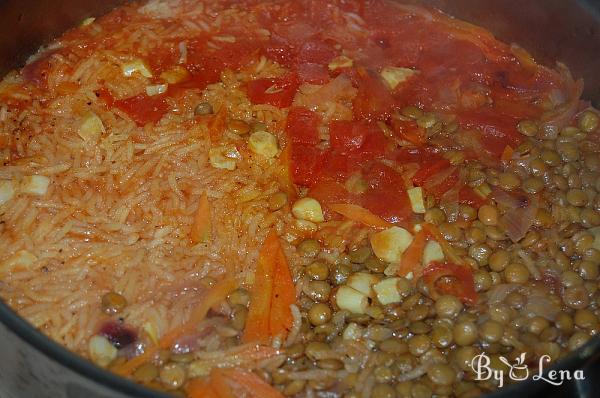 Vegan Lentil Pilaf with Vegetables - Step 5