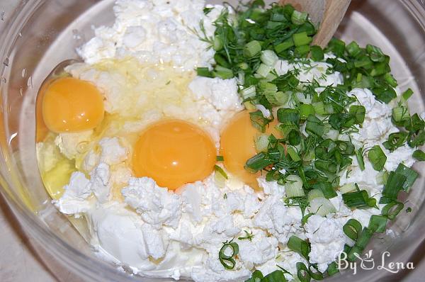 Low Carb Savory Cheese and Greens Pie - Step 3