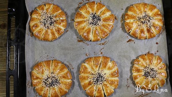 Turkish Cheese Flower Shaped Pies - Step 22