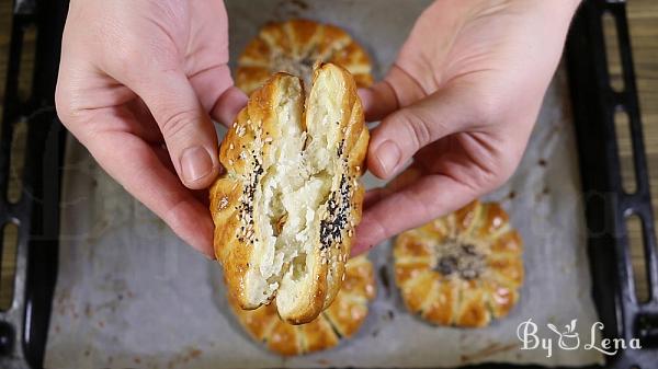 Turkish Cheese Flower Shaped Pies - Step 23