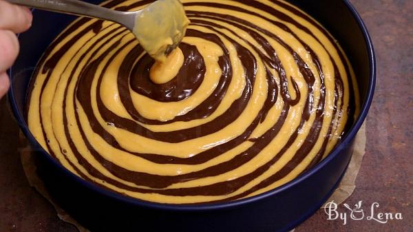 Pumpkin Zebra Cake - Step 16