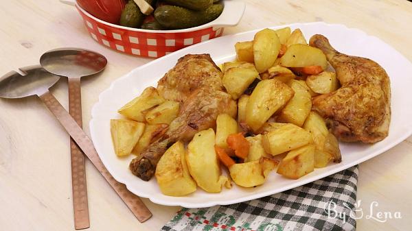Baked Chicken with Potatoes and Vegetables