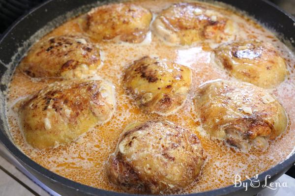 Georgian Creamy Garlic Chicken - Shkmeruli - Step 5