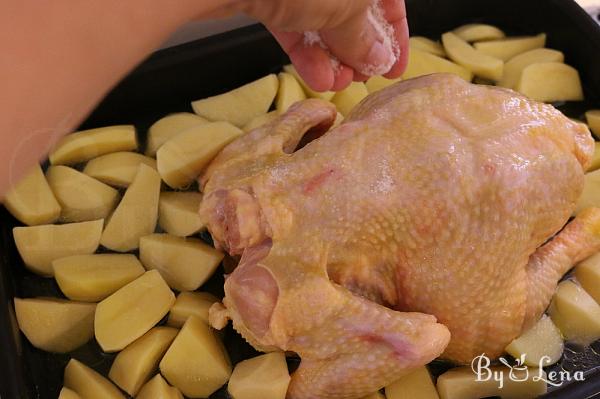 Roast Chicken and Potatoes - Greek Recipe - Step 7