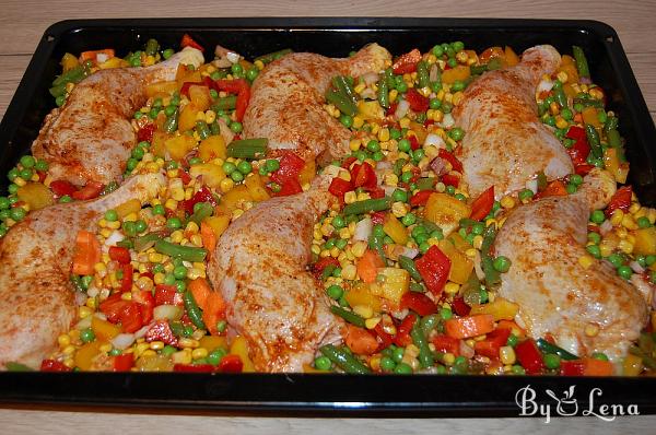 One Pan Roasted Chicken and Mexico Mix Vegetables - Step 5