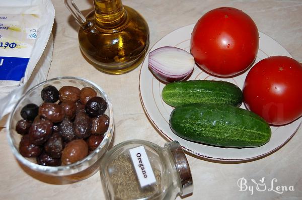 Traditional Greek Salad - Horiatiki - Step 1
