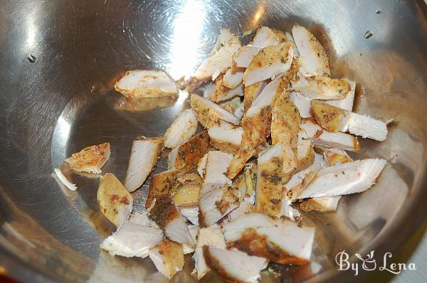 Chicken Salad with Carrots and Pickled Cucumbers - Step 1