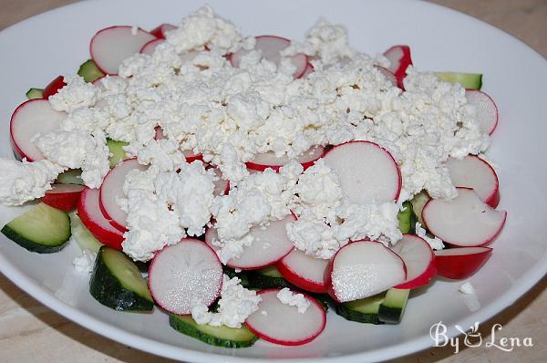 Cucumber Radish Salad with Cottage Cheese - Step 3
