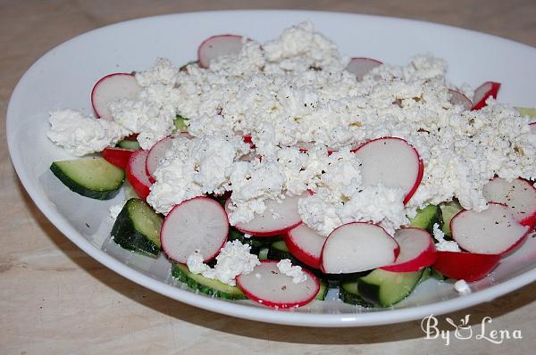 Cucumber Radish Salad with Cottage Cheese - Step 4