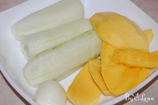 Cucumber Mango Salad - Step 1