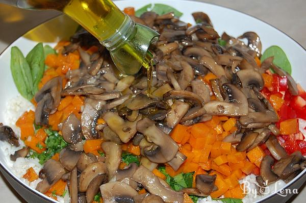 Roasted Pumpkin, Cauliflower and Mushroom Salad - Step 12