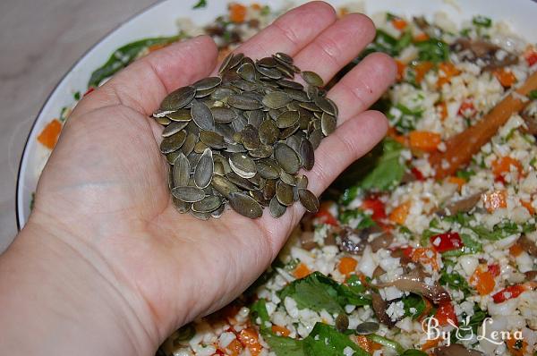 Roasted Pumpkin, Cauliflower and Mushroom Salad - Step 13