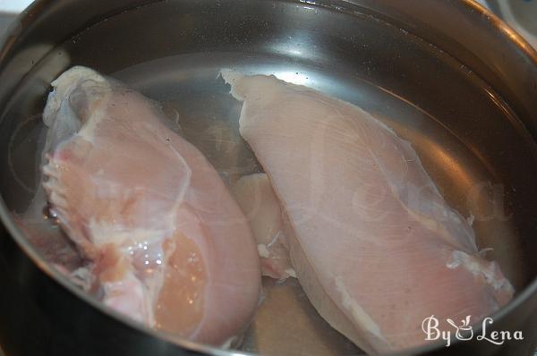 Easy 3-Ingredient Chicken and Pickled Cucumber Salad - Step 1