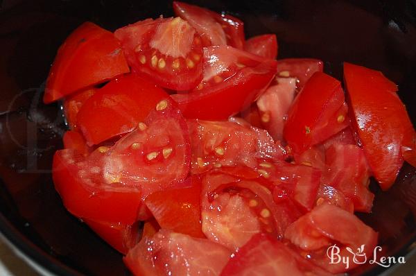 Tomato Salad with Sweet Corn and Olives - Step 1