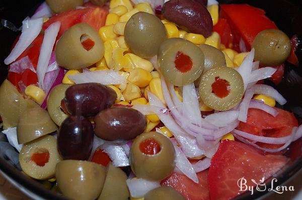 Tomato Salad with Sweet Corn and Olives - Step 3