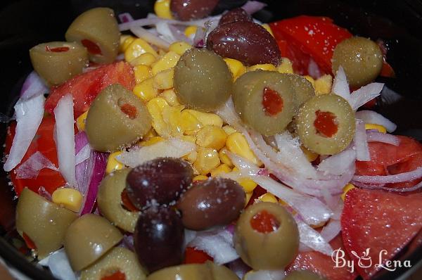 Tomato Salad with Sweet Corn and Olives - Step 4