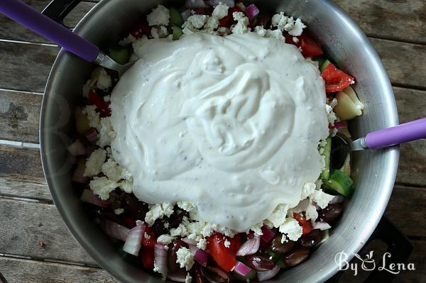 Greek Pasta Salad with Yogurt - Step 9